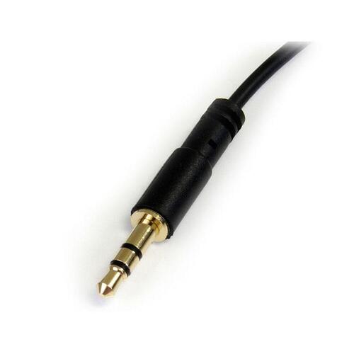 Lydjack-kabel (3,5 mm) Startech MU1MMSRA Sort 0,3 m