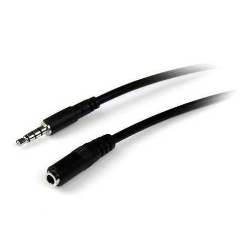 Startech MUHSMF2M jack-forlængerkabel 3,5 mm TRRS - 2 m, sort