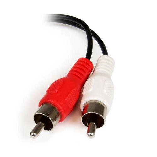 Lydjack (3,5 mm) til 2 RCA-kabel Startech MUFMRCA Sort 0,15 m