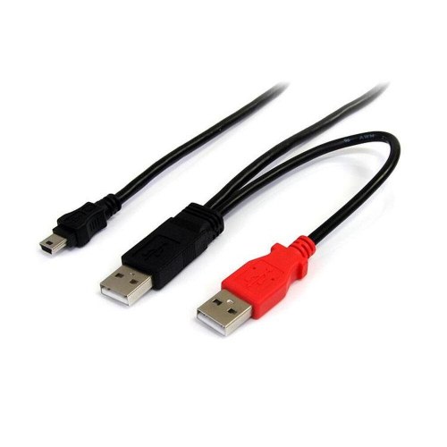 USB-kabel 2.0 A til mini USB B - StarTech - 1,8 m - rød/sort