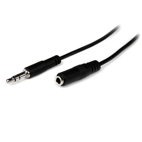 Jack-forlængerkabel 3,5 mm - Startech MU2MMFS, 2 m, sort