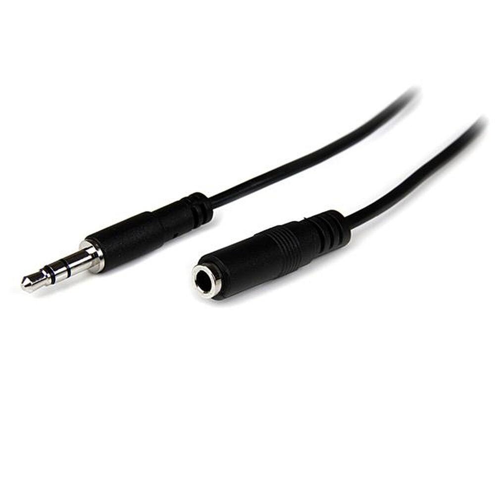 Jack-forlængerkabel 3,5 mm - Startech MU2MMFS, 2 m, sort