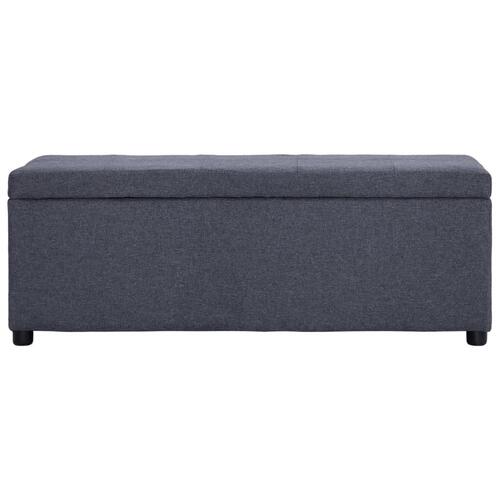 Bænk med opbevaringsrum 116 cm polyester mørkegrå
