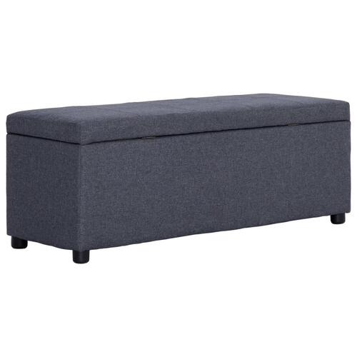 Bænk med opbevaringsrum 116 cm polyester mørkegrå