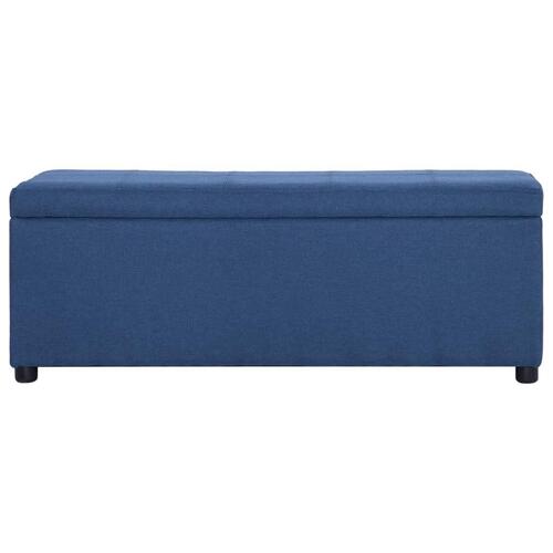 Bænk med opbevaringsrum 116 cm polyester blå