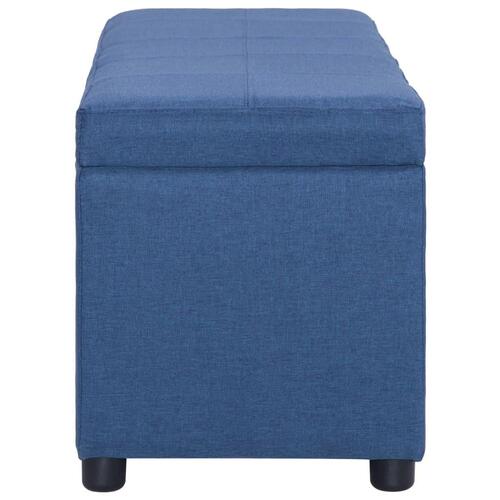 Bænk med opbevaringsrum 116 cm polyester blå