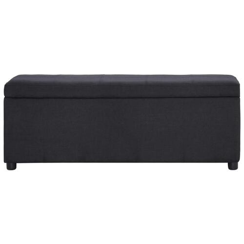 Bænk med opbevaringsrum 116 cm polyester sort