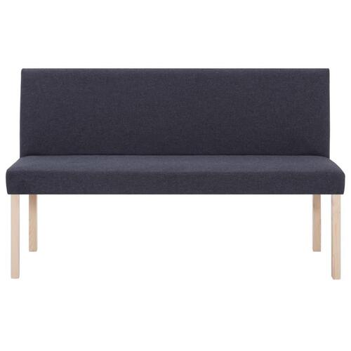 Bænk 139,5 cm polyester mørkegrå