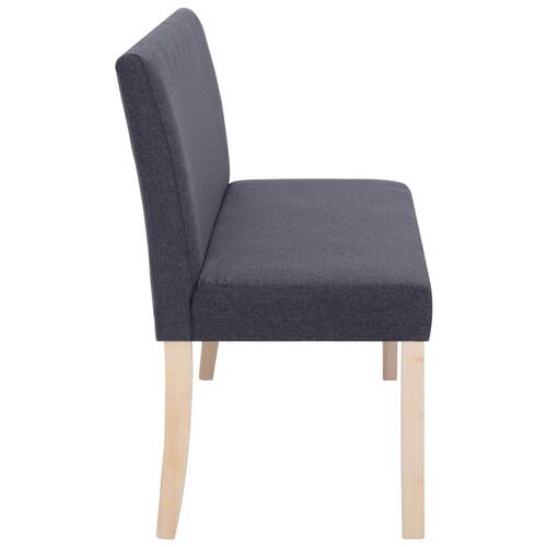 Bænk 139,5 cm polyester mørkegrå