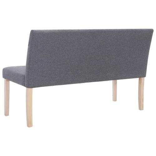 Bænk 139,5 cm polyester lysegrå