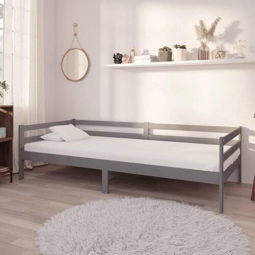 Daybed 90x200 cm massivt fyrretræ grå