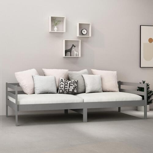 Daybed 90x200 cm massivt fyrretræ grå