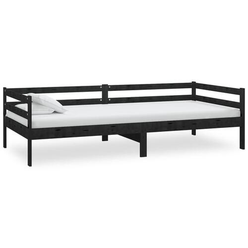 Daybed 90x200 cm massivt fyrretræ sort