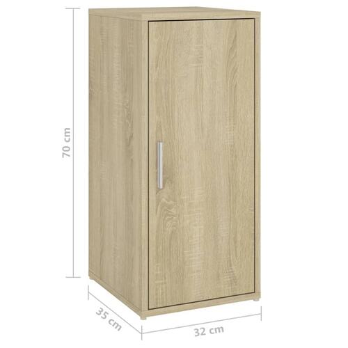 Skoskab 32x35x70 cm spånplade sonoma-eg