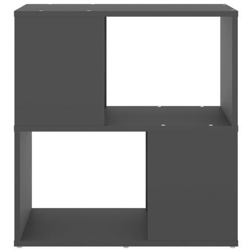 Bogreol 60x24x63 cm konstrueret træ grå