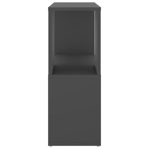 Bogreol 60x24x63 cm konstrueret træ grå