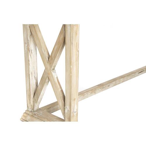 Konsol MB-172724 184,5 x 48 x 86 cm Hvid Lys brun Fyrretræ
