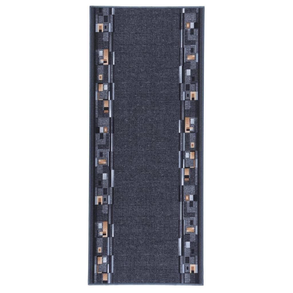 Tæppeløber 80x200 cm skridsikker bagside antracitgrå