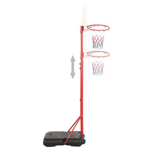 Transportabelt og justerbart basketballsæt 200-236 cm - inkl. bold og pumpe