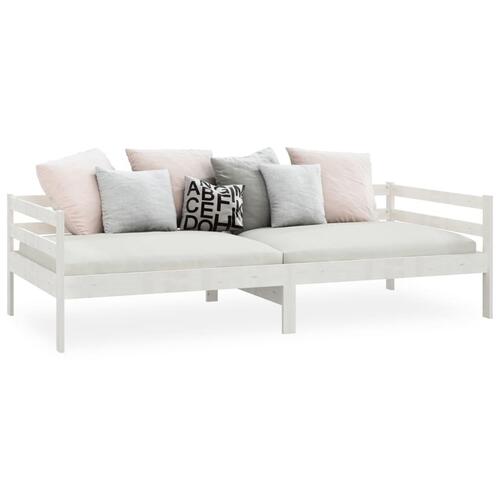 Daybed 90x200 cm massivt fyrretræ hvid
