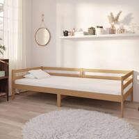 Daybed 90x200 cm massivt fyrretræ gyldenbrun
