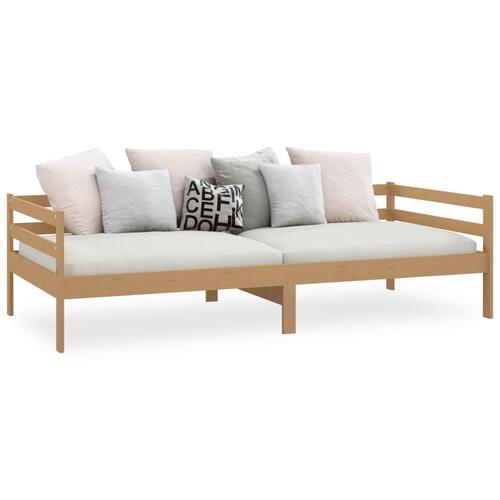 Daybed 90x200 cm massivt fyrretræ gyldenbrun