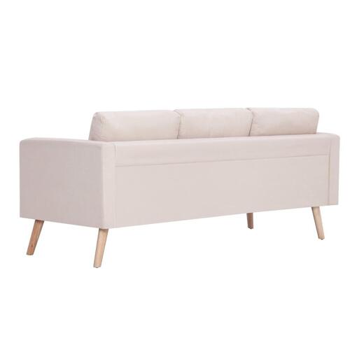 3-personers sofa i stof cremefarvet