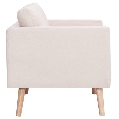 3-personers sofa i stof cremefarvet
