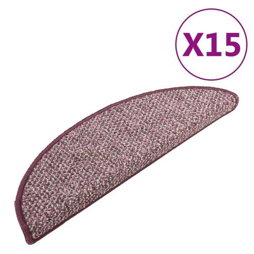 Trappemåtter 15 stk. 56x17x3 cm lilla