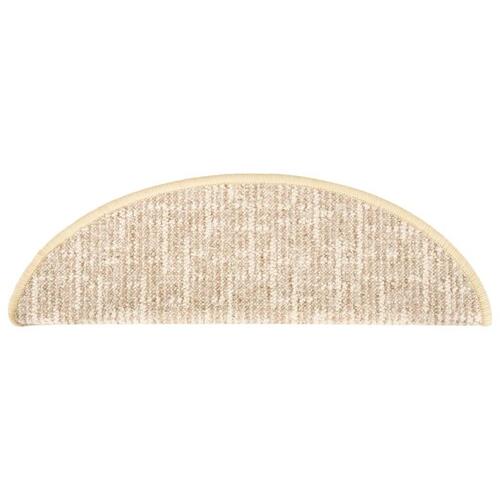 15 stk. trappemåtter 65x25 cm cremefarvet