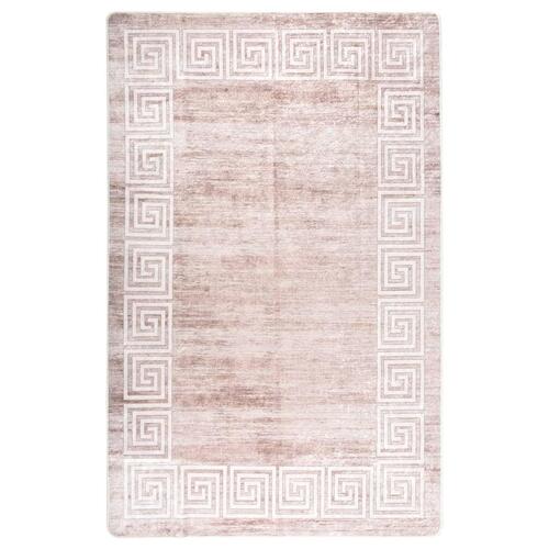 Gulvtæppe 80x150 cm skridsikkert og vaskbart beige