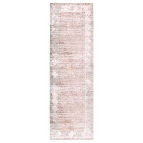 Gulvtæppe 80x300 cm skridsikkert og vaskbart beige