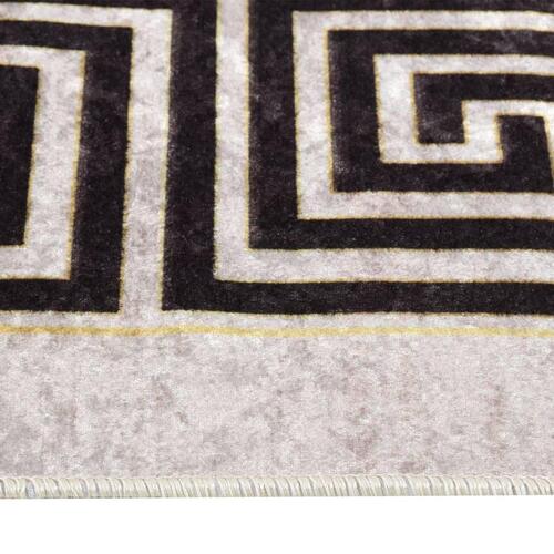 Gulvtæppe 80x300 cm skridsikkert og vaskbart lys beige