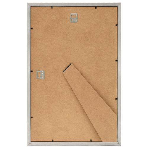 Billedrammer 3 stk. til væg eller bord 50x70 cm MDF sølvfarvet