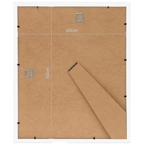 Billedrammer 3 stk. til væg eller bord 40x50 cm MDF hvid