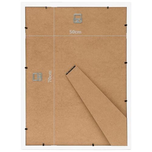 Billedrammer 5 stk. til væg eller bord 50x70 cm MDF hvid
