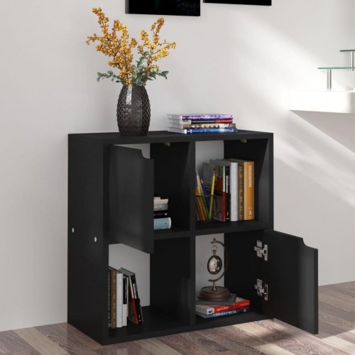 Bogreol 60x27,5x59,5 cm konstrueret træ sort