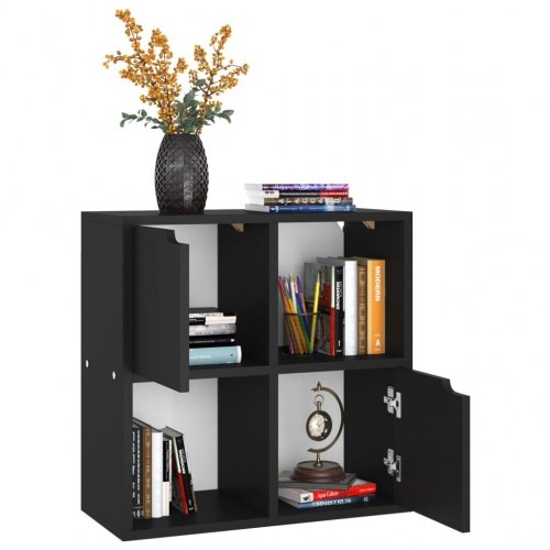 Bogreol 60x27,5x59,5 cm konstrueret træ sort