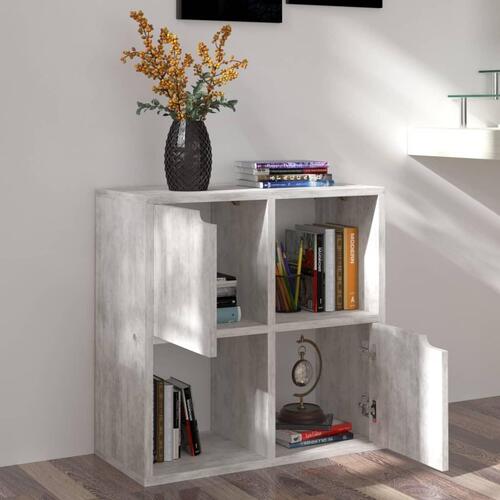 Bogreol 60x27,5x59,5 cm spånplade betongrå