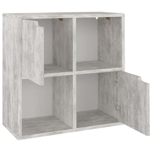 Bogreol 60x27,5x59,5 cm spånplade betongrå