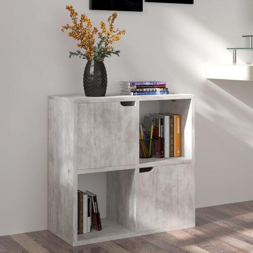 Bogreol 60x27,5x59,5 cm spånplade betongrå