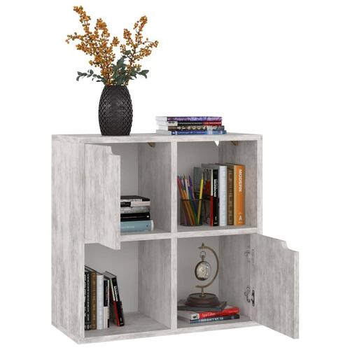 Bogreol 60x27,5x59,5 cm spånplade betongrå