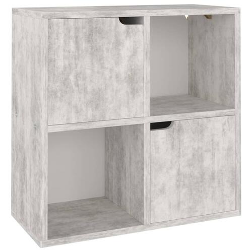 Bogreol 60x27,5x59,5 cm spånplade betongrå
