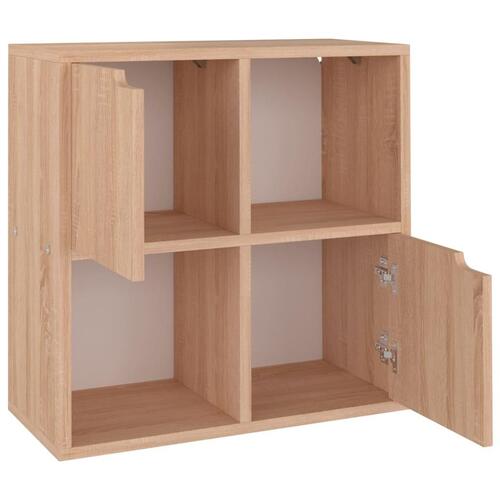Bogreol 60x27,5x59,5 cm spånplade sonoma-eg