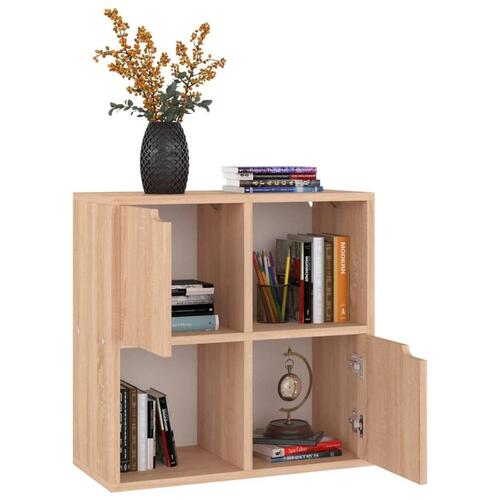 Bogreol 60x27,5x59,5 cm spånplade sonoma-eg