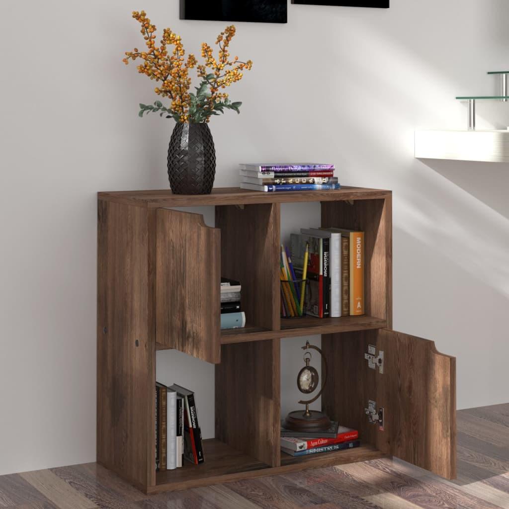 Bogreol 60x27,5x59,5 cm spånplade røget eg