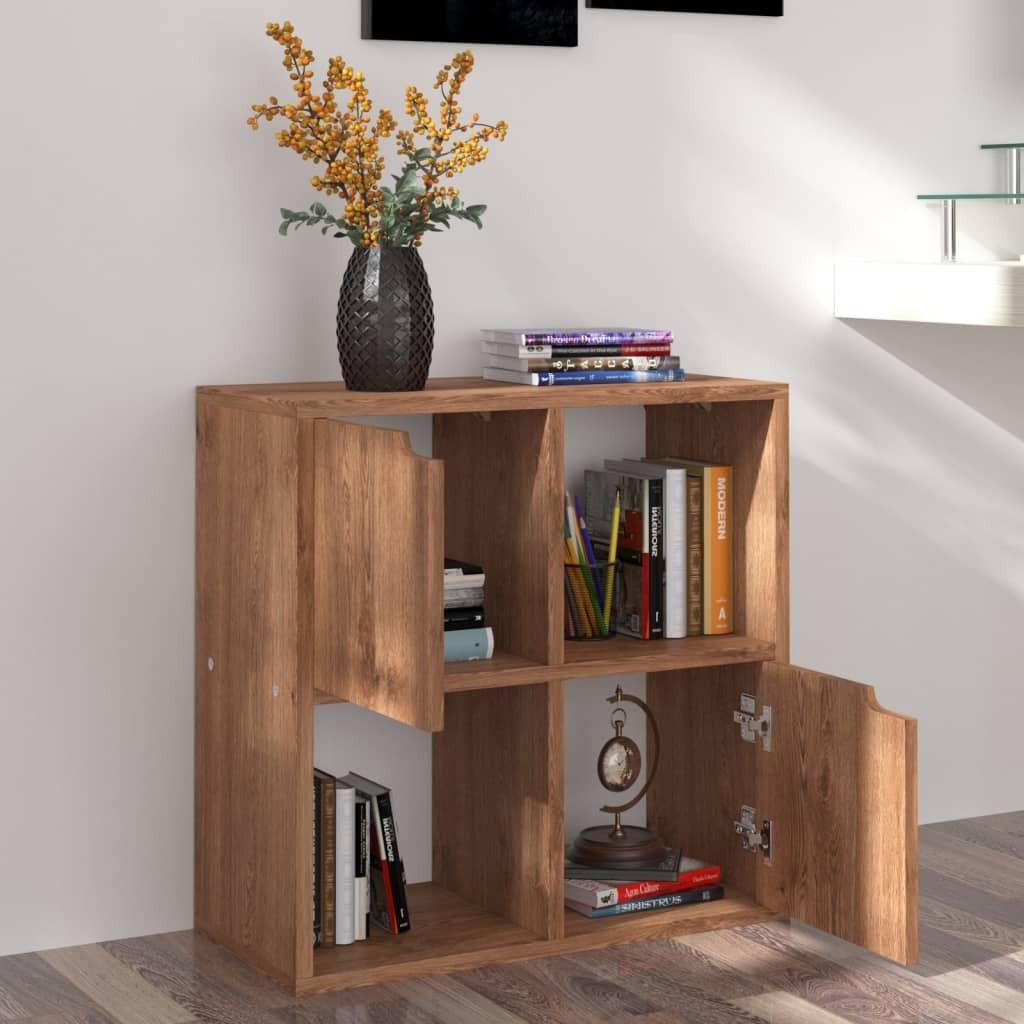 Bogreol 60x27,5x59,5 cm spånplade brun eg