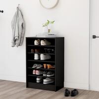 Skoskab 60x35x92 cm spånplade sort