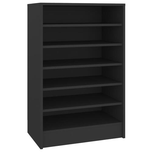 Skoreol 60x35x92 cm konstrueret træ sort