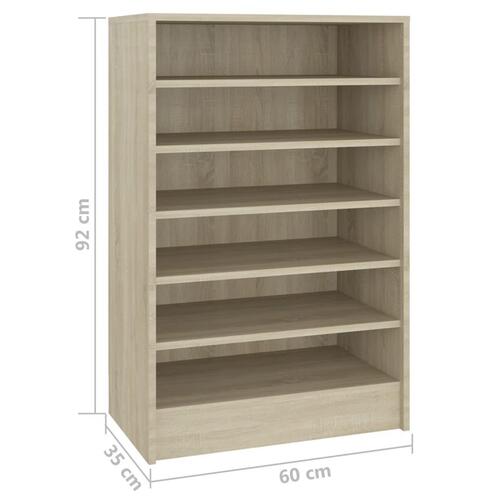 Skoreol 60x35x92 cm konstrueret træ sonoma-eg